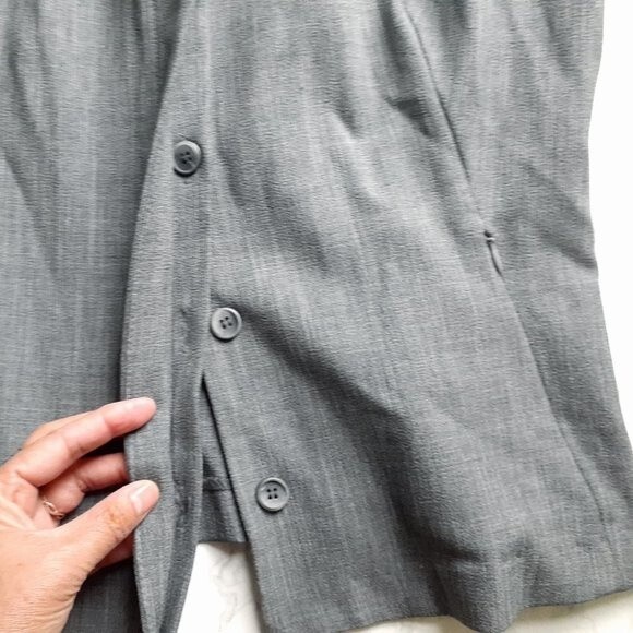 Rampage Gray  Lightly Padded Fitted Shoulder Women's Workwear Blazer Size 7 - Picture 5 of 13